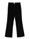 40 Weft Corduroy Flared Trousers In Black