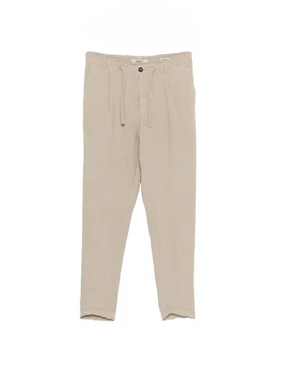 40 Weft Drawstring-fastening Trousers In Neutral