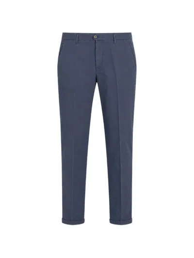 40 Weft Lenny Turn-up Cuff Trousers In Blue