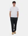 40 Weft Linen Trousers  With Coulisse - W1738 Blue