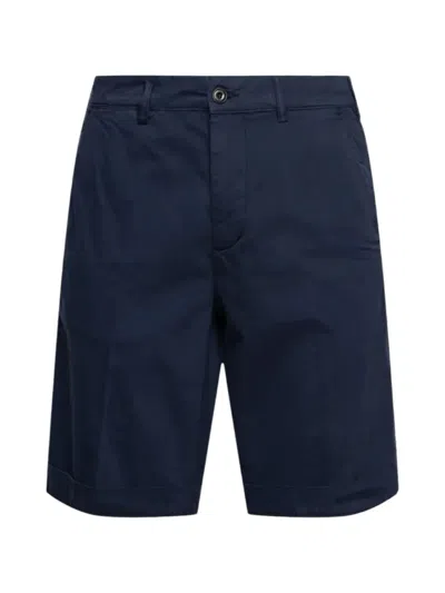 40 Weft Logo-patch Shorts In Blue