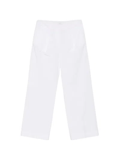 40 Weft Raissa Pleated Wide-leg Trousers In White