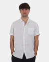 40 Weft Shirt Shirt  Half Sleeve With Pocket - 40w441 White
