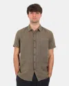 40 Weft Shirt Shirt  Half Sleeve With Pocket - W2359 Green Sage