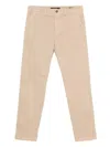 40 Weft Stretch-cotton Pants In Neutral