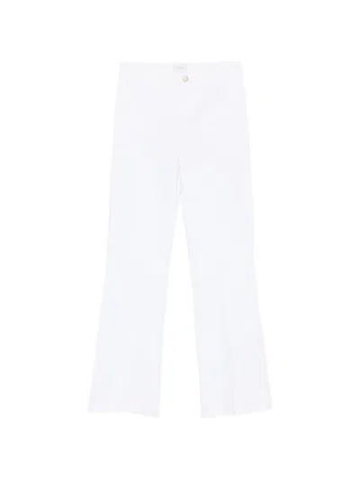 40 Weft Thea White Straight Trousers
