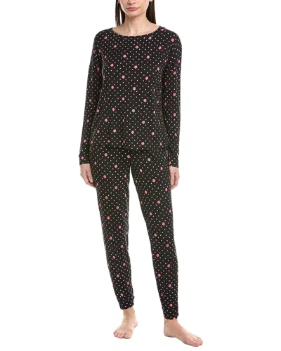 40 Winks 2pc Sleep Top & Jogger Set In Black