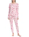 40 Winks 2pc Sleep Top & Jogger Set In Pink