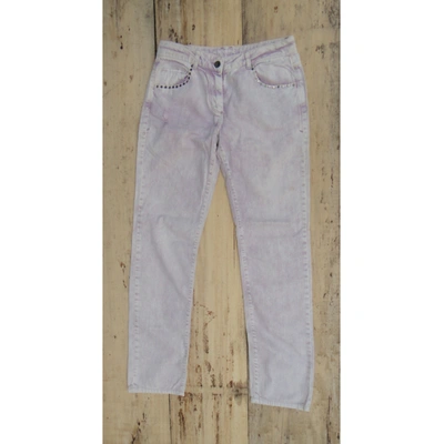 Pre-owned Sandro Straight Jeans In Pink