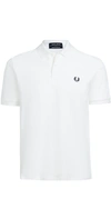 Fred Perry Laurel Wreath-embroidered Polo Shirt In White