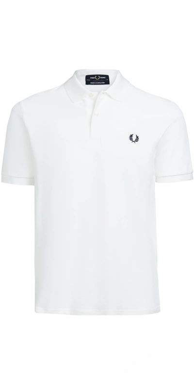 Fred Perry Laurel Wreath-embroidered Polo Shirt In White