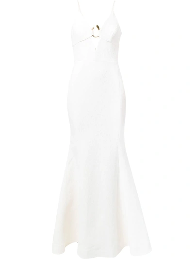 Rebecca Vallance Romy V-neck Gown In White