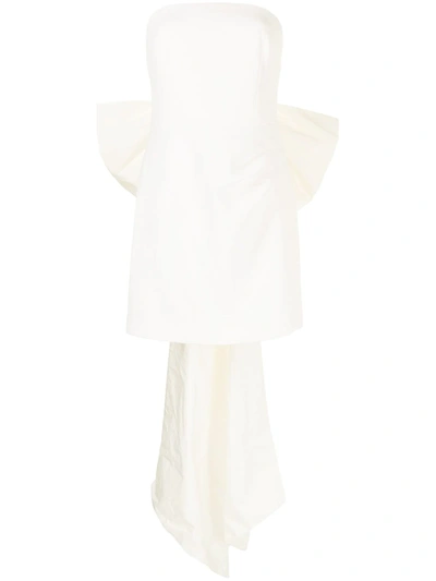 Rebecca Vallance Daphne Bow-detail Mini Dress In White
