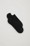 Cos 2-pack Organic-cotton Socks In Black