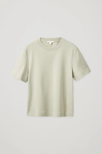 Cos Regular-fit Heavyweight T-shirt In Green