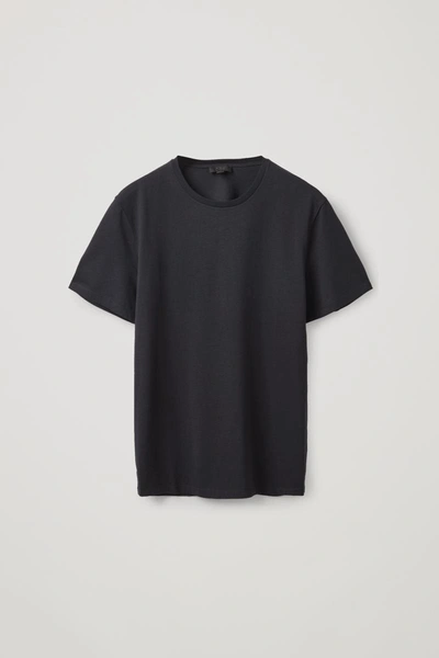 Cos Regular Cotton T-shirt In Blue