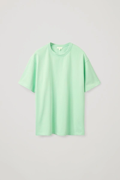 Cos Relaxed-fit T-shirt In Leuchtendes Grün