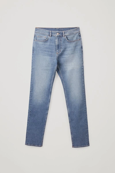 Cos Slim-fit Jeans In Mid-blue