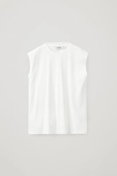 Cos Regular-fit Sleeveless Top In White