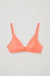 Cos Triangle Microfibre Bra In Coral Orange