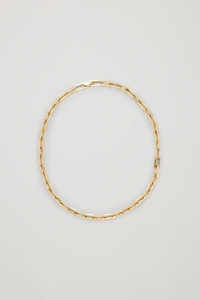 Cos Rectangle Link Necklace In Goldfarben