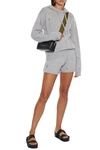 Helmut Lang Distressed Wool, Yak And Cashmere-blend Shorts In Gray