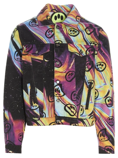 Barrow Galaxy-print Denim Jacket In Multicolor