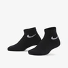 Nike Dri-fit Performance Basics Little Kids' Quarter Socks (6 Pairs) In Black