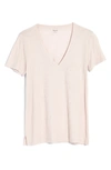 Madewell Whisper Cotton V-neck Pocket Tee In Ashen Silver