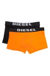 Diesel Boxer Briefs In Black/orange