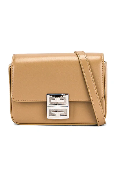 Givenchy 4g Small Leather Shoulder Bag In Beige Cappuccino