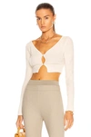 Jacquemus Le Cardigan Alzou Mohair And Wool-blend Cardigan In Off-white