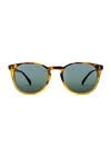 Oliver Peoples Finley Esq. 51 Acetate Sunglasses, Brown Tortoise In Indigo