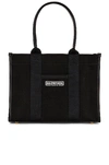 Balenciaga Neo Navy Small Leather-trimmed Printed Organic Cotton-canvas Tote In Black