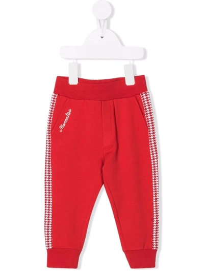 Monnalisa Babies' Logo-embroidered Track Pants In 红色