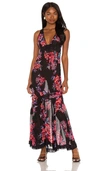 Free People Stay Awhile Sleeveless Maxi Dress In Black