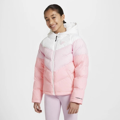 Nike Sportswear Big Kids' Synthetic-fill Jacket In White,pink Foam,arctic Punch,pink Foam