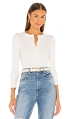 Nili Lotan Jordan Henley Long-sleeved T-shirt In White