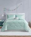 Urban Dreams Roxi Mermaid Crushed Velvet 8-pc. Full Comforter Set Bedding In Blue