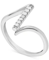 Macy's Diamond Statement Ring (1/10 Ct. T.w.) In Sterling Silver In Sterling Silver