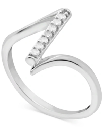 Macy's Diamond Statement Ring (1/10 Ct. T.w.) In Sterling Silver