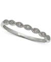 Giani Bernini Cubic Zirconia Beaded Band, Created For Macy's In Silver