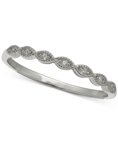 Giani Bernini Cubic Zirconia Beaded Band, Created For Macy's In Silver