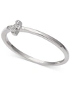 Giani Bernini Cubic Zirconia Cross Ring, Created For Macy's In Silver