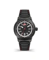 Ducati Corse Men's Paddock Black Genuine Leather Strap Watch 45mm