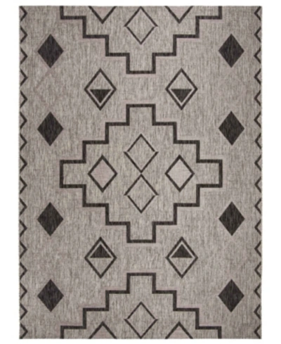 Safavieh Courtyard Cy8533 Gray And Black 9' X 12' Outdoor Area Rug