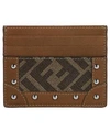FENDI STUDS AND LEATHER CARD HOLDER