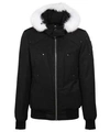 Moose Knuckles Bomber Ballistic - Down Jacket With Fur In Black