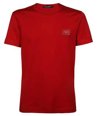 Dolce & Gabbana Cotton T-shirt With Logoed Plaque In Red