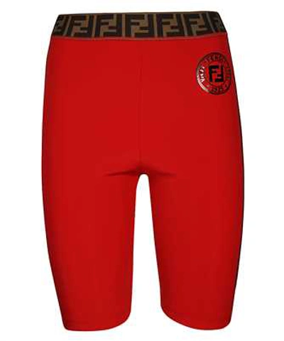 Fendi Ff Band Bike Shorts In Red